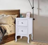 Amazon.com: Pinikuyiro White Nightstand Set of 2 ...