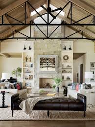 Create a warm and inviting setting with faux wood beams. Modern Farmhouse Vaulted Ceiling Novocom Top