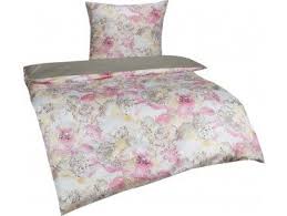 Mako Satin Wendebettwasche Moni Blumen Taupe Rose Bettwasche Wendebettwasche Bett