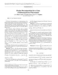 PDF) Fischer Decomposition for a Class of Inhomogeneous Polynomials