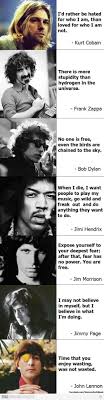 Kurt Cobain Jimi Hendrix John Lennon Bob Dylan Jim Morrison Jimmy Page Frank Zappa Brandnewaria Muzik Alintilari Ilham Veren Sozler Motivasyon