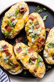 Twice Baked Potatoes Recipe Twice Baked Potatoes Food Recipes Baked Potato Recipes