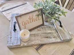Farmhouse Decor Coffee Table Tray Serving Tray Rustic Tray Etsy Coffee Table Decor Tray Farmhouse Coffee Table Decor Decorating Coffee Tables