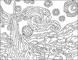 You can use our amazing online tool to color and edit the following van gogh coloring pages. Van Gogh Starry Night Coloring Page Starry Night Van Gogh Van Gogh Coloring Van Gogh Art