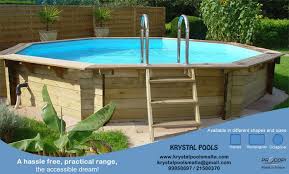Krystal Pools Malta Wooden Pools Small Backyard Pools Wooden Pool Pool Houses