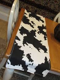 Cow Print Table Runner Printed Table Runner Cow Print Cow