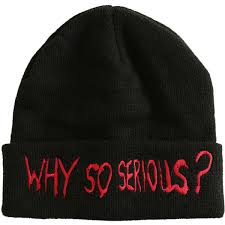 Dc Comics The Dark Knight Rises Why So Serious Beanie Hot Topic Hat Fashion The Dark Knight Rises Cool Hats
