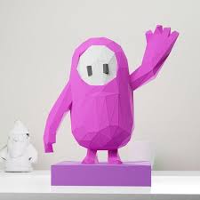 Fall Guy Origami Diy Papercraft Model Template 3d Puzzle Pdf Figure Pattern Kit Cardboard In 2020 Paper Crafts Origami Paper Crafts Diy