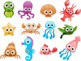 Vector Illustration Of Kids Animal Costumes Cartoon Animals Sea Animals Cartoon Fish