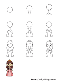 How to draw princess tiana? Princess Drawing How To Draw A Princess Step By Step