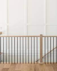 Oakstone Homes On Instagram What S Your Favorite Part Of This Shot A The Round Metal Spindles That Run Straight Oak Handrail Indoor Railing Metal Spindles