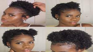 Top knot bun on 4c natural hair. 3 Super Cute Hairstyles For Short Natural Hair Twa Hairstyles Youtube