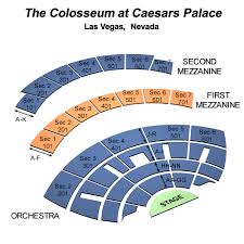 Colosseum Ceasar Palace Seating Chart Caesars Palace Seating