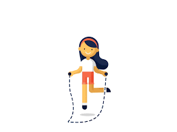 Jump Rope Girl Motion Design Animation Animated Icons Animation Design