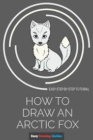 Then, draw curved lines from the ends of the u to the circle, enclosing rounded triangles. How To Draw An Arctic Fox Really Easy Drawing Tutorial