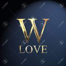 Free for commercial use ✓ no attribution required . Gold Alphabet Letter W Word Love On A Blue Background Stock Photo Picture And Royalty Free Image Image 14063048