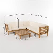 W51 x d28 x h17 ottoman: Best Selling Home Decor Belle Patio Set Sectional Sofa With Coffee Table Cream Set Of 4 299117 Rona