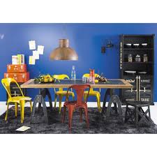 Table De Salle A Manger En Bois Aspect Metal Effet Vieilli L 200 Cm Metropolitan Maisons Du Monde Salle A Manger Bois Chaise Indus Table Salle A Manger