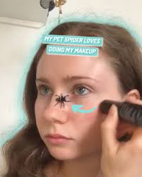My pet spider loves doing my makeup with me