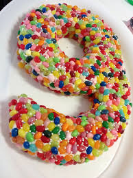 Sweetie Covered Number 9 Birthday Cake 9th Birthday Cake Toddler Finger Foods No Bake Cake