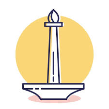 Dan sekaligus untuk menambahkan daya kreatifitas anak tersebut.dengan mengambar dia mampu berimajinasi untuk melakukan hal yang lebih baik dan bagus. Travel And Destination Monas Icon With Outline Style Line Art Design Graphic Design Background Templates Icon