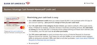 Pursuant to a license from mastercard international incorporated. Bank Of America Business Cash Rewards 500 Signup Bonus Doctor Of Credit
