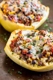 Southwest Taco Stuffed Spaghetti Squash Recipe Recipes Spaghetti Squash Spagetti Squash Recipes