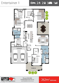 Entertainer 1a Standard Grady Homes Floor Plan Brochure 2 Floor Plans 4 Bedroom House Plans House Floor Plans
