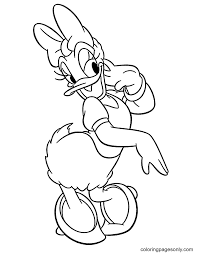 These spring coloring pages are sure to get the kids in the mood for warmer weather. Daisy Duck Cute Coloring Pages Daisy Duck Coloring Pages Coloring Pages For Kids And Adults