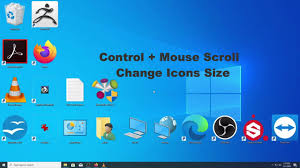 If your mouse has a scroll wheel on it, you can scroll this wheel upwards or windows 10 has a scaling and layout option that allows you to scale various items including text, apps, and icons on your computer. Windows 10 How To Change Desktop Icon Size Hide Or Unhide Icons Youtube
