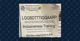 We will stand together against the hate! Is This Lggbdtttiqqaapp Inclusiveness Training Session Flyer Real