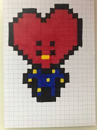 Obtener una imagen a base de pixeles es muy sencillo. Pixel Art Bt21 Tata Dibujos En Cuadricula Dibujos En Pixeles Dibujos De Puntos