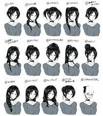 Collection of anime hairstyles for girls with medium hair 37. Pin By Malu On Everything Manga Hair Anime Hair Hair Sketch