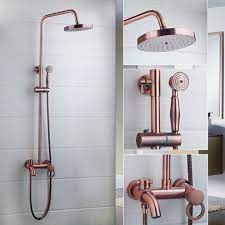 klassieke nostalgische opbouw koperen doucheset doucheset koper koperen badkamer douche wasbak retro badkamers