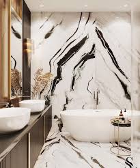 Black And White Marble Bathroom Set Panda Marble Black White Outta Sight Girlfriend Is Better In 2020 Bathroom Design Luxury Bathroom Inspiration Modern Bathroom Interior Design