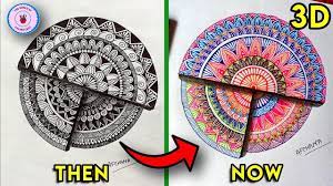 Download Easily Make A 3d Mandala Art 3d Zentangle Art 3d Doodle Art 1 Youtube