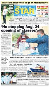 Find links to philippines newspapers and news media. Philippine Star Today S Front Page Tuesday August 11 Facebook