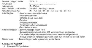 Ayah bunda berkas paud berikut saya bagikan contoh rpph tema tanaman usia 5 6 tahun semester 1 kurikulum 2013 adalah link terkait rpph paudtk yang sengaja penulis bagikan untuk membantu anda sebagai guru dalam menyusun sendiri serta menyiapkan rpph k13 semester 1 paud tk b usia 5 6 tahun tentang tanaman. Rpph Tk Paud Kurikulum 2013 Kelompok Usia 5 6 Tahun Tema Tanaman Subtema Jenis Sayur Administrasi Tk Paud