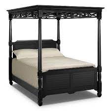 Magnolia Black Canopy Bedroom Queen Bed Furniture Com 999 99 Black Queen Bed Black Canopy Canopy King Bed