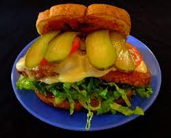 Spicy Ground Northern Pike Burger Spicy Northernpike Fish Burger Lettuce Tomato Dillpickle Swisscheese Pike Fish Recipes Fish Recipes Burger