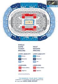 Nba Thunder Seating Chart Best Picture Of Chart Anyimage Org