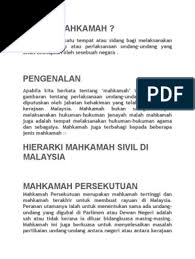Perlembagaan malaysia termasuk dalam perlembagaan jenis. Apa Itu Mahkamah