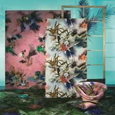 Christian Lacroix Wallpaper Panel Oiseau Fleur Graphite In 2020 Christian Lacroix Wallpaper Wallpaper Panels Wallpaper