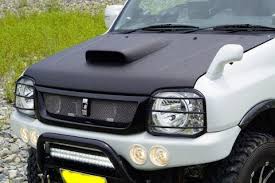 ジムニー jb23 7型 frpボンネット apio アピオ コブラインテーク line x塗装カスタム suzuki jimny スズキ ジムニー ジムニー jb23 ジムニー