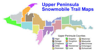 Upper Peninsula Of Michigan Snowmobile Trail Maps