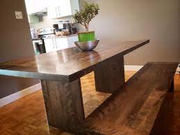 table en merisier avec teinture personnalisee et finition a l huile table dining table decor