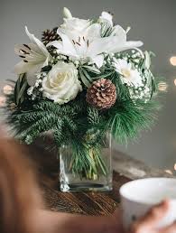 Winterliche Blumendeko Blumenstrauss Weihnachtsstrauss Blumen