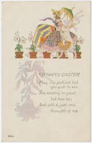 A Happy Easter Ca 1924 Vintage Easter Cards Vintage Easter Postcards Vintage Easter
