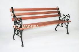Banco De Jardim Em Madeira E Pe De Ferro Frances 140cm R 268 00 Banco De Jardim Bancada Jardim