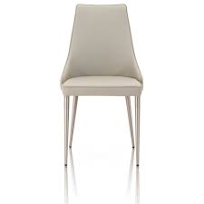 Ivy Dining Chair Light Gray Dining Chairs Brushed Stainless Steel Dining Chair Set